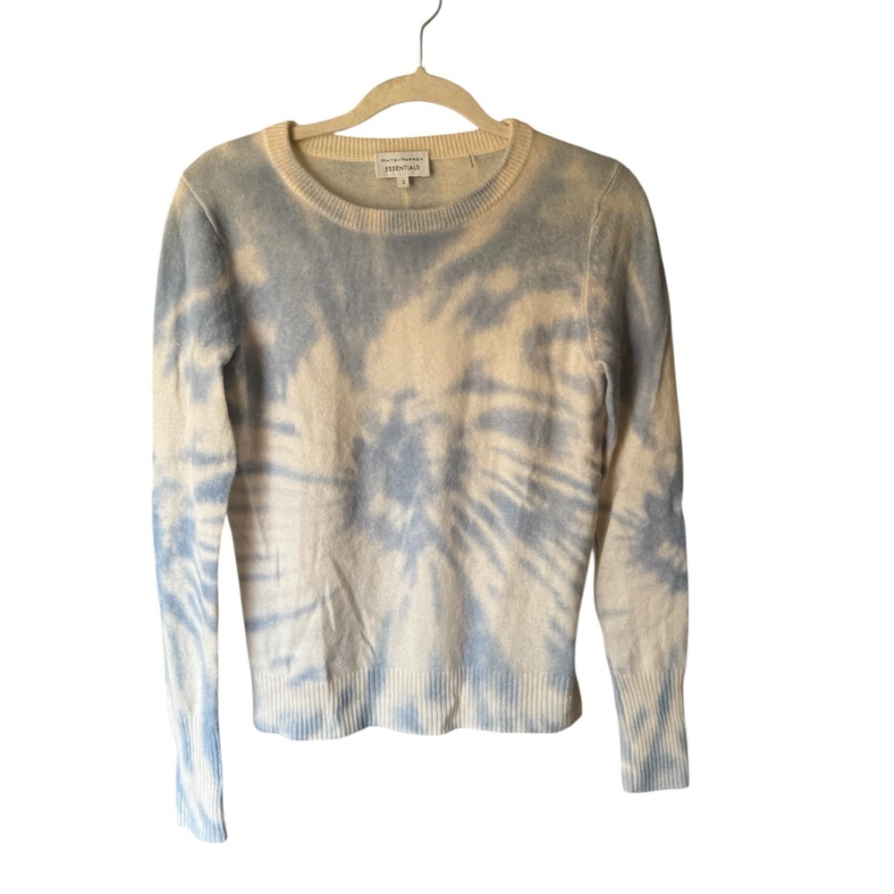 White + Warren Cream and Gray Sweater